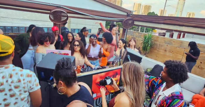 A MixHer female DJ event in action