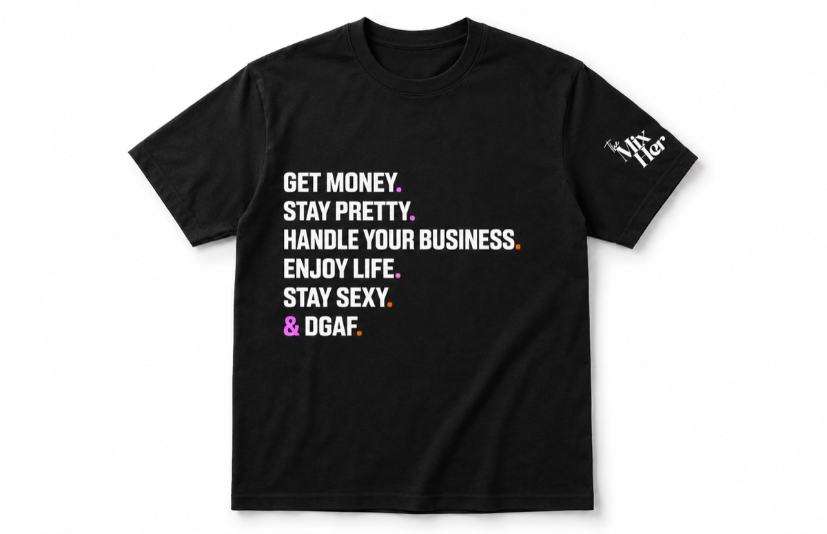 MixHer Black DGAF tee